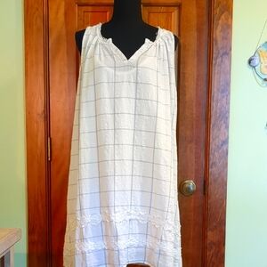 Knox Rose White and Gray Plaid Sundress
